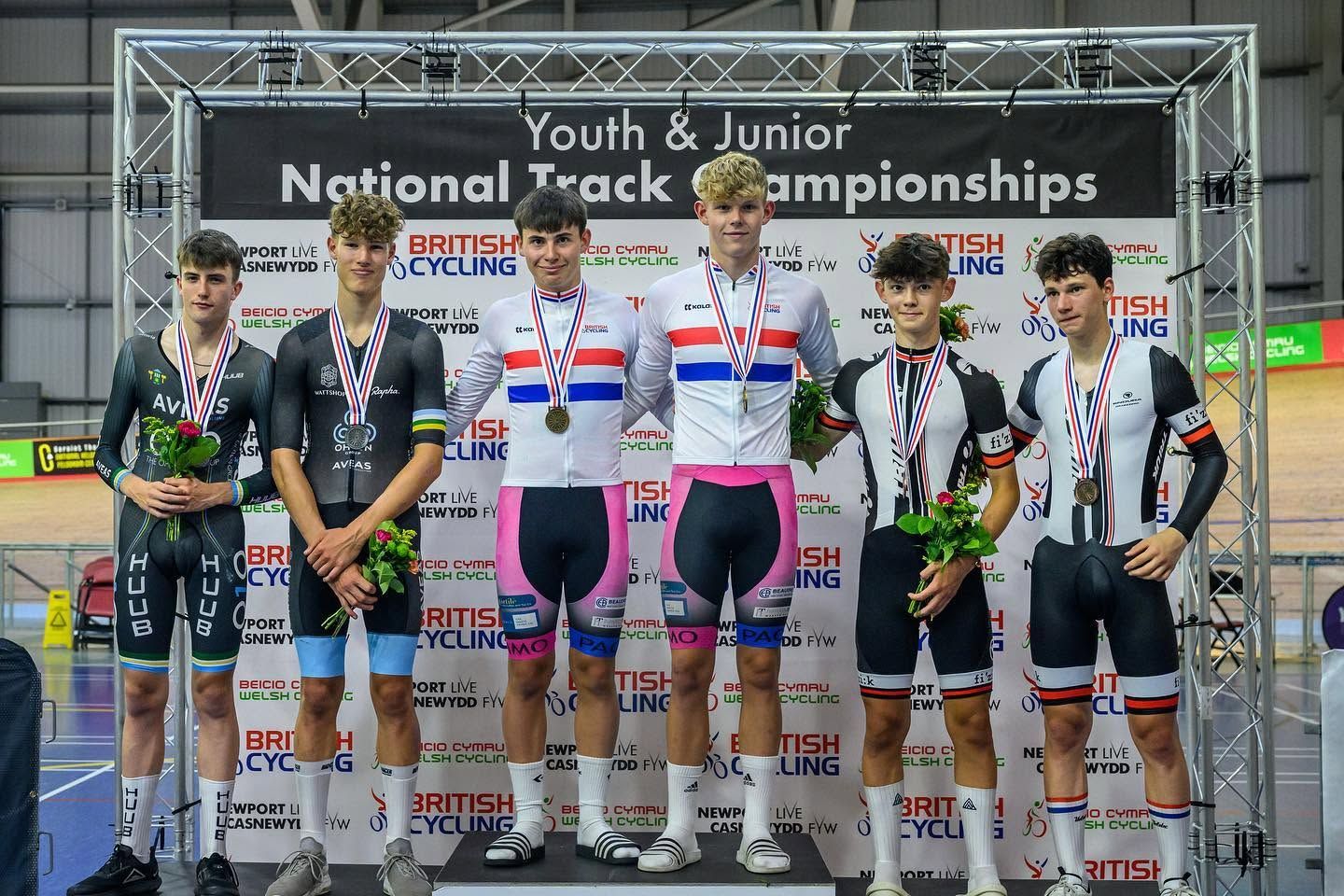 Fin Tarling at the National Youth and Junior Track Championships