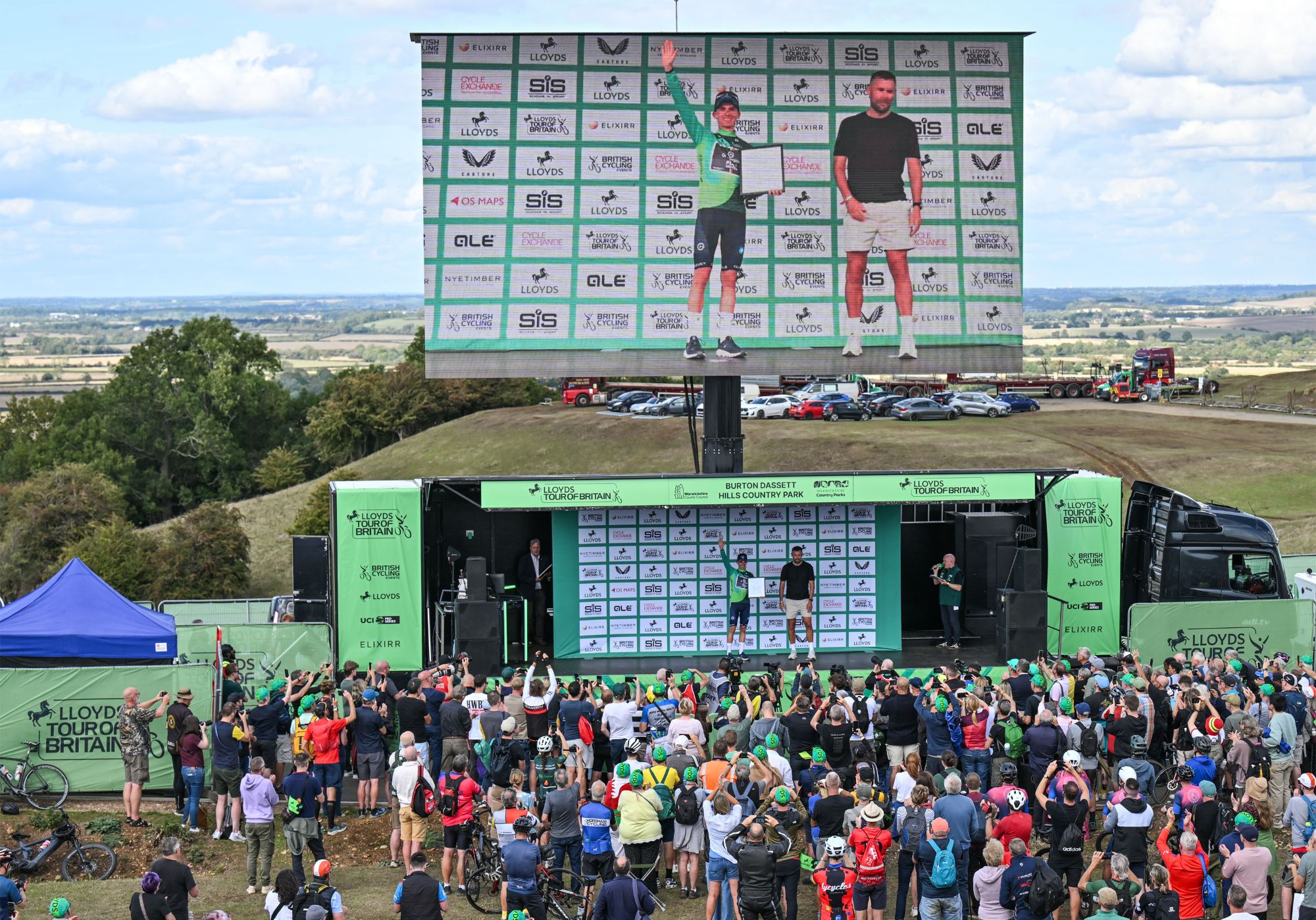 Stage 4_Romain Gregoire on the podium at Burton Dassett Hills Country Park (Credit SWpix.com).jpg