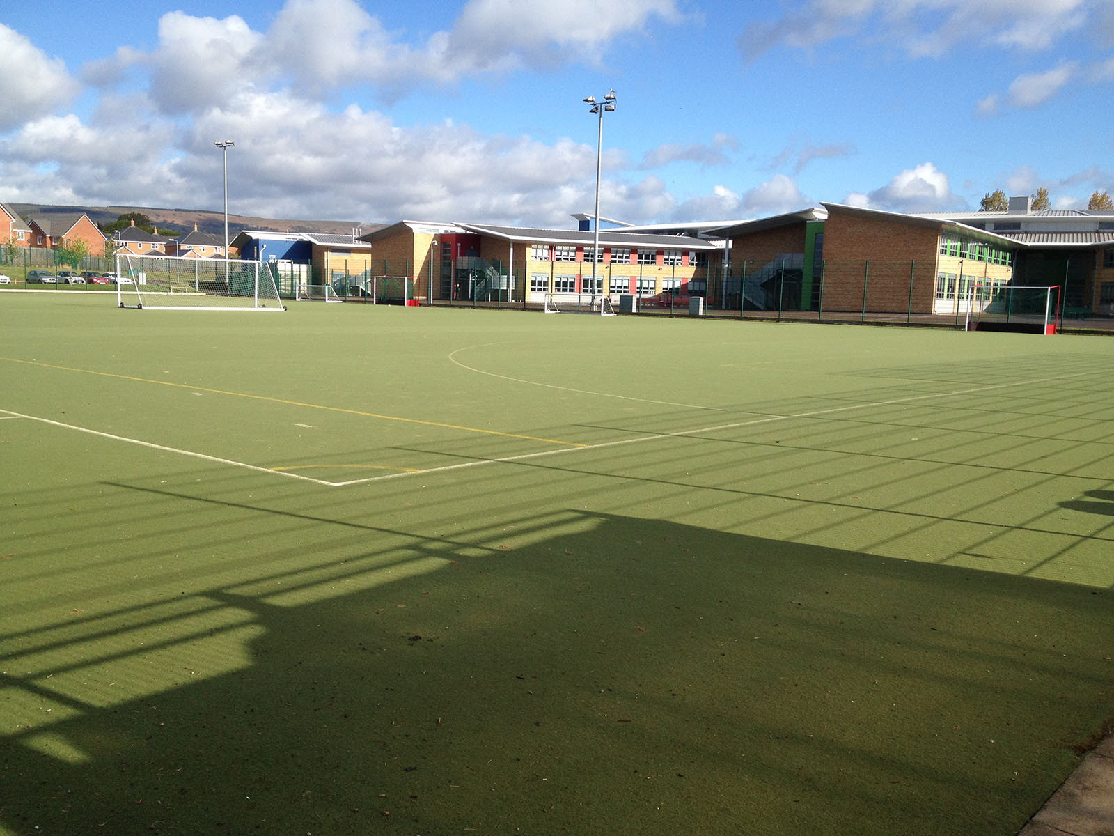 wide outdoor football field at active living centre