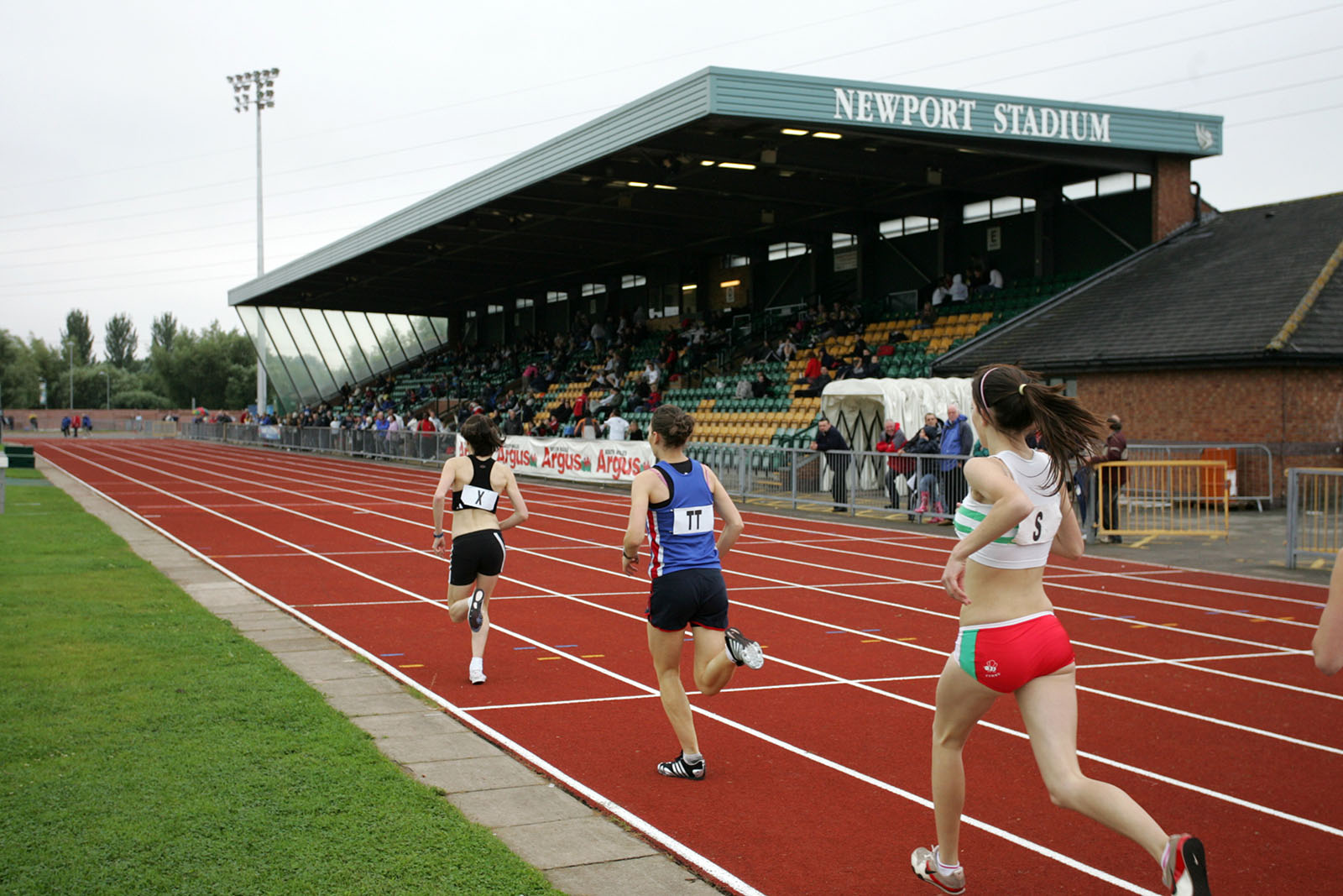 people running on newport stadiums running track