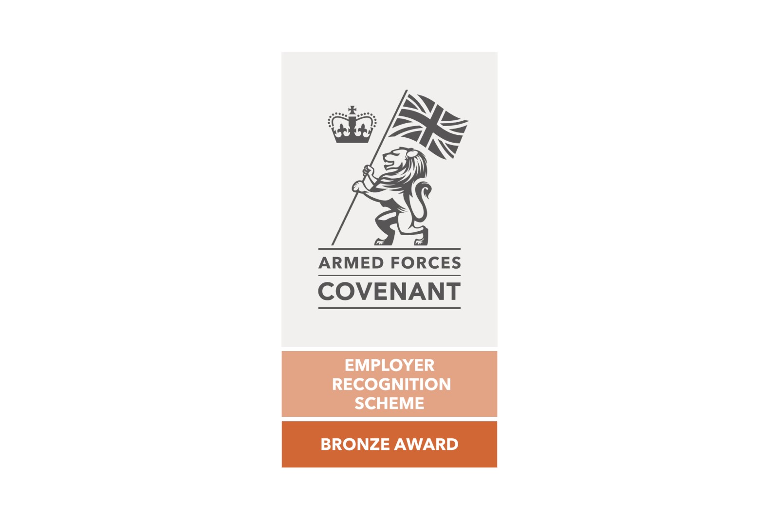 Bronze award recognising Armed Forces Covenant
