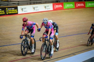 Fin Tarling racing at the National Youth and Junior Track Championships